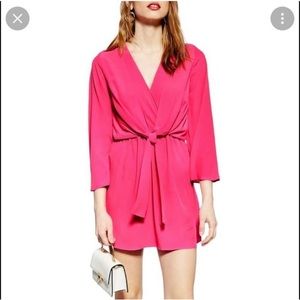 Topshop Tiffany Knot Pink Dress